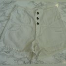 Foreign Exchange White DENIM JEAN Button SHORTS S