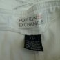 Foreign Exchange White DENIM JEAN Button SHORTS S