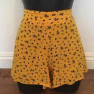 Forever 21 Yellow Skort Blue Flowers S