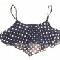 B SHARP Blue POLKA DOT CROP CAMI S
