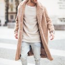 mens fuzzy tan coat