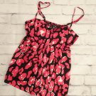 RED FLORAL CAMI TOP SZ M Babydoll top
