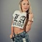 LA PRIDE Crop tee t-shirt WHITE M Show Some Pride LA