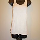 Basic White Stretchy Tank Top Tee OS