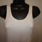Basic White Stretchy Tank Top Tee OS