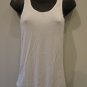 Basic White Stretchy Tank Top Tee OS