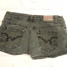MACHINE DENIM JEAN SHORTS BLACK SZ S W26