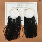 8 Other Reasons Insta Brand BLACk FRINGE Tassel Earrings NIP