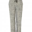 INTERMIX Black White GRAPHIC Waist Tie SILK Pants S