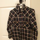ARDEN B STUDDED FLANNEL Button Up Shirt XS Blouse Top
