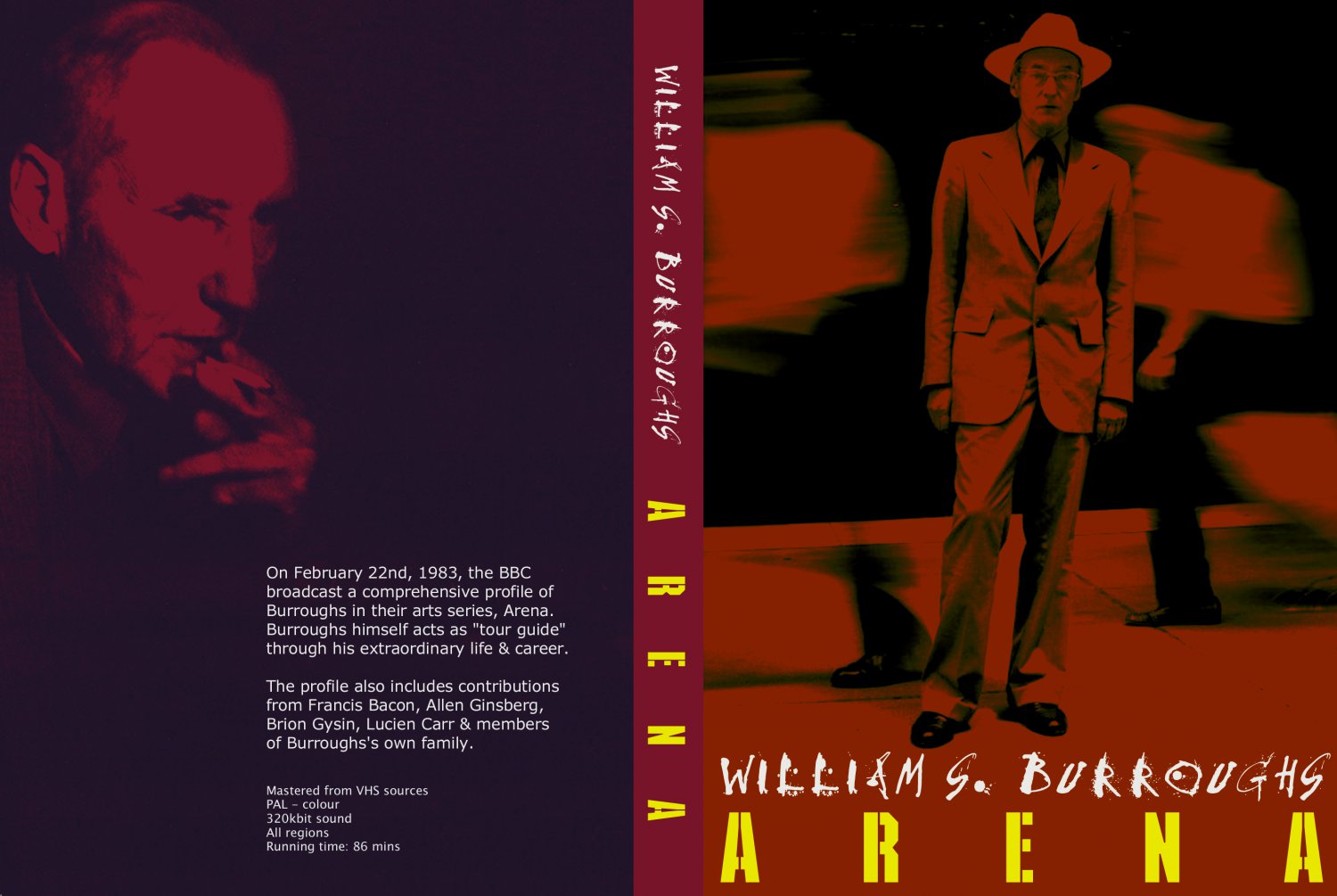WILLIAM BURROUGHS : ARENA DVD