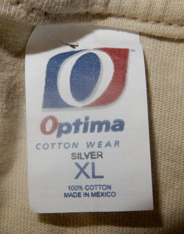 Optima Cotton Wear Silver Men's TShirt Size XL Hawaii Short Sleeve NWOT (TS096)