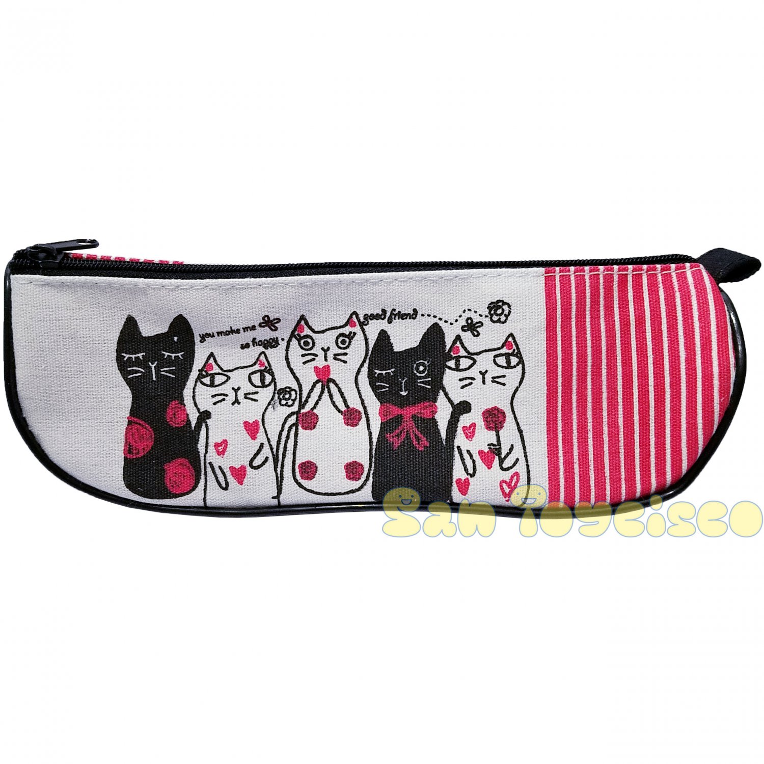 Stationery PEN CASE Cat Neko Art Pencil 2.36 x 8.27 in Daiso Japan (388817)