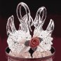 Spun Glass Twin Swans