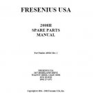 Fresenius 2008H Hemodialysis Dialysis Parts Manual
