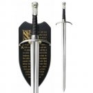 Longclaw sword jon snow with wall plaque game of thrones scale 1:1 Longclaw sword jon snow with wall plaque game of thrones scale 1:1