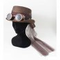 BROWN CYLINDER STEAMPUNK HAT