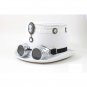 WHITE CYLINDER STEAMPUNK HAT