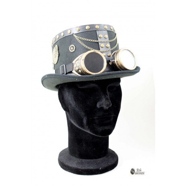BLACK STEAMPUNK HAT STUDS