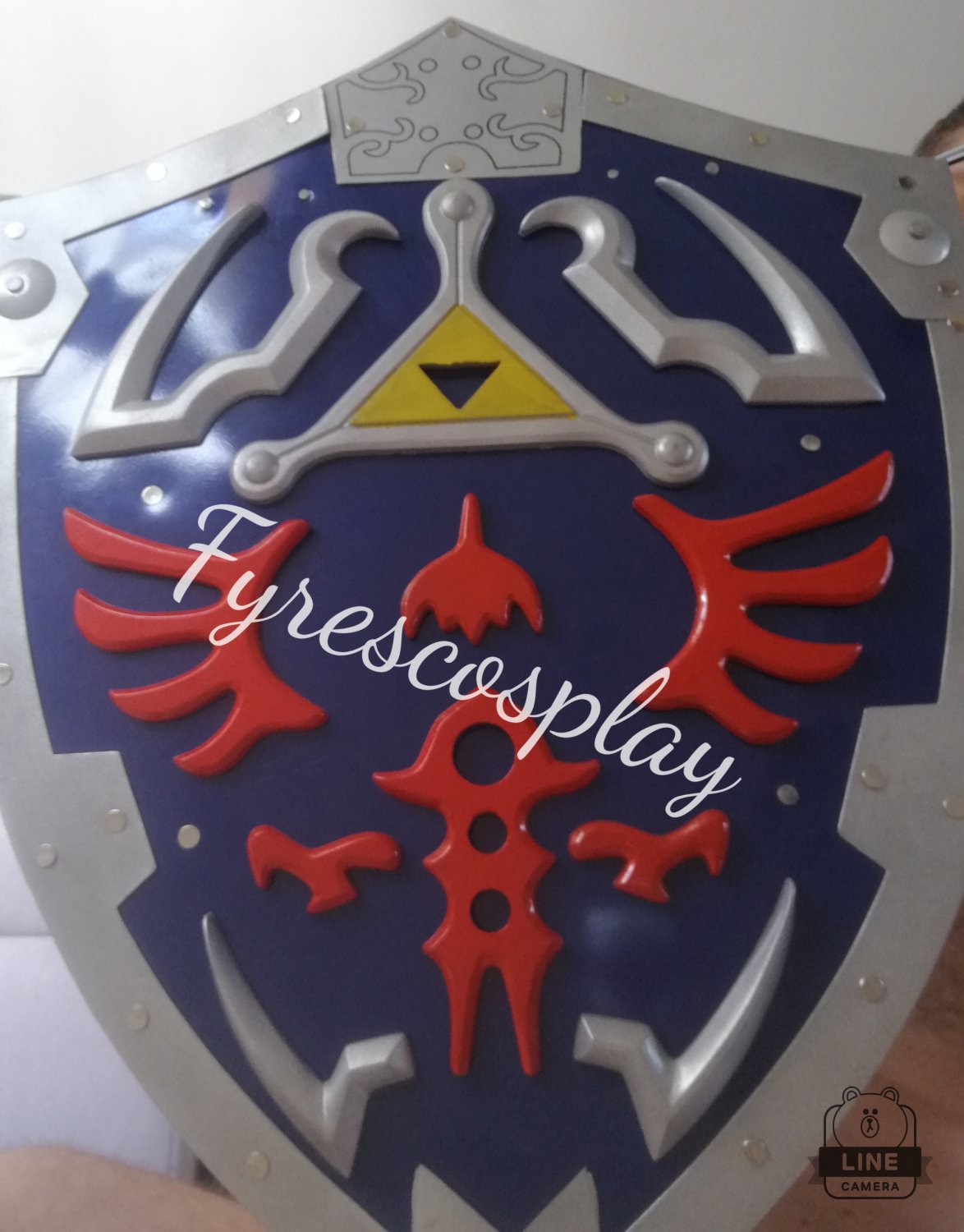 Legend of zelda link link's shield ocarina triforce steel acciaio