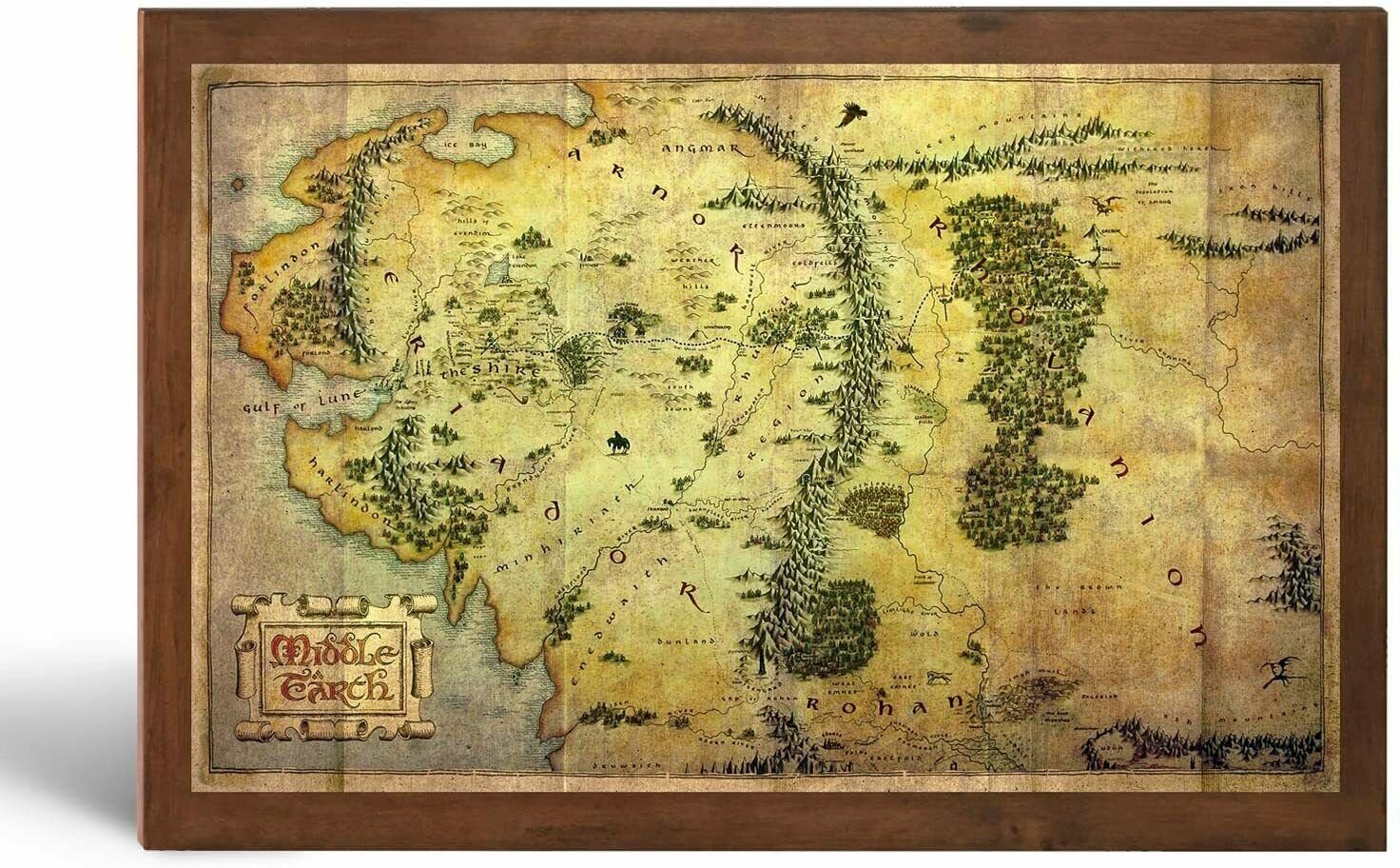 The Lord Of The Rings Map Of Middle Earth The Hobbit The Noble Collection