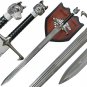 Sword Longclaw Jon snow game of Thrones with wall plaque scale 1:1
