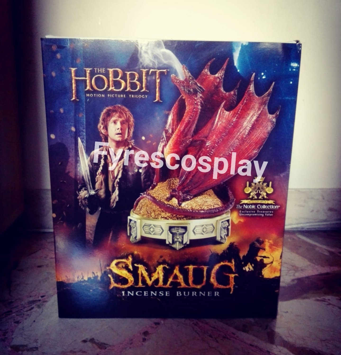 The Noble Collection – Bruciatore Di Incenso Smaug (Il Drago) – The Hobbit, Altezza 25,4 Cm, Dipinto A Mano