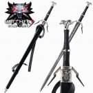 The Witcher 3 wild Hunt Geralt's di rivia silver sword blade engraving Geralt The witcher's sword