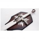 Geralt di Riva silver sword with scabbard and wall plate the witcher netflix Geralt di Riva silver sword with scabbard and wall plate the witcher netflix