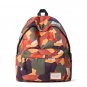 Retro Style Backpack with Eye-Catching Print,Waterproof All Day Bag Zipped Compartment College Bag