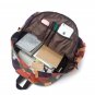 Retro Style Backpack with Eye-Catching Print,Waterproof All Day Bag Zipped Compartment College Bag