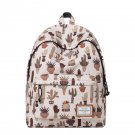 Desert Style Backpack Floral Fabric,Easy-Grip Carry Handle School Bag Day Bag College Bag