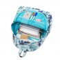 Blue Leaf School Bag with Internal Organizer,Stylish Retro Printed Fabric Schoole Bag Day Bag