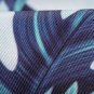 Blue Leaf School Bag with Internal Organizer,Stylish Retro Printed Fabric Schoole Bag Day Bag