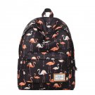 Flamingo Backpack with Handy Internal Storage,Retro Style Rucksack Comfort All Day Bag