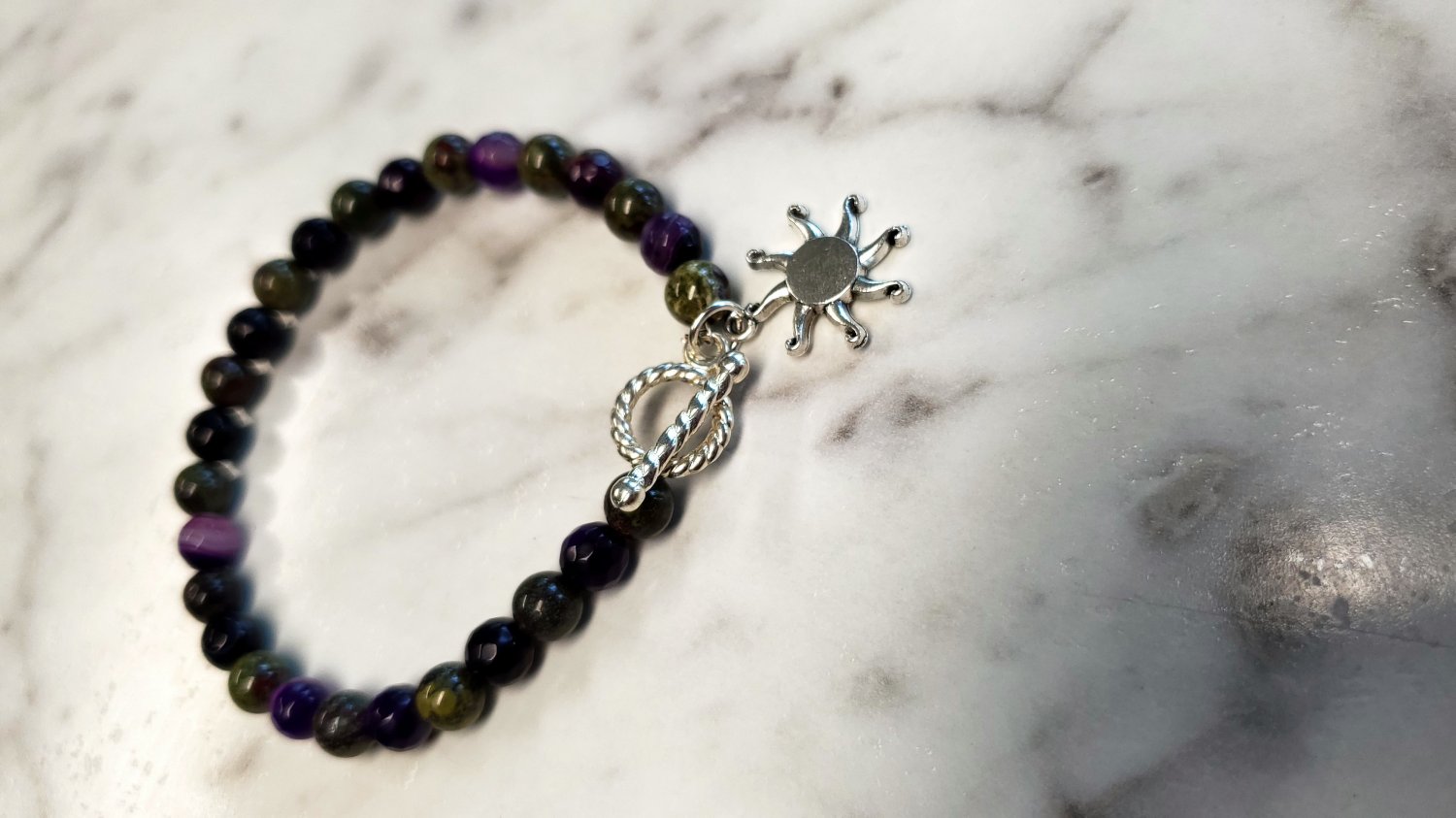 Bloodstone and Agate Bracelet