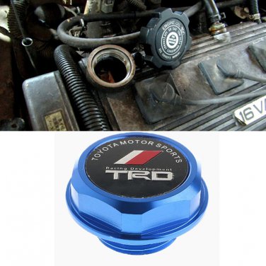 Blue TRD Toyota Racing Development Engine Oil Filter Valve Cover Gasket Cap Aluminum 1218028021
