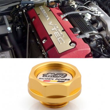 Gold Mugen Acura Honda Engine Oil Filter Valve Cover Gasket Cap Aluminum 15610PCXA01