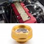 Gold Mugen Acura Honda Engine Oil Filter Valve Cover Gasket Cap Aluminum 15610PCXA01