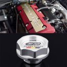 Silver Mugen Acura Honda Engine Oil Filter Valve Cover Gasket Cap Aluminum 15610PCXA01