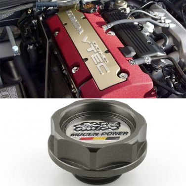 Gray Grey Mugen Acura Honda Engine Oil Filter Valve Cover Gasket Cap Aluminum 15610PCXA01