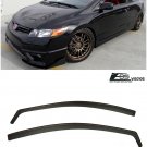 For 06-11 Honda Civic Coupe In-Channel Side Window Visors Guards Si OE 2DR JDM