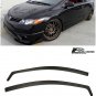 For 06-11 Honda Civic Coupe In-Channel Side Window Visors Guards Si OE 2DR JDM