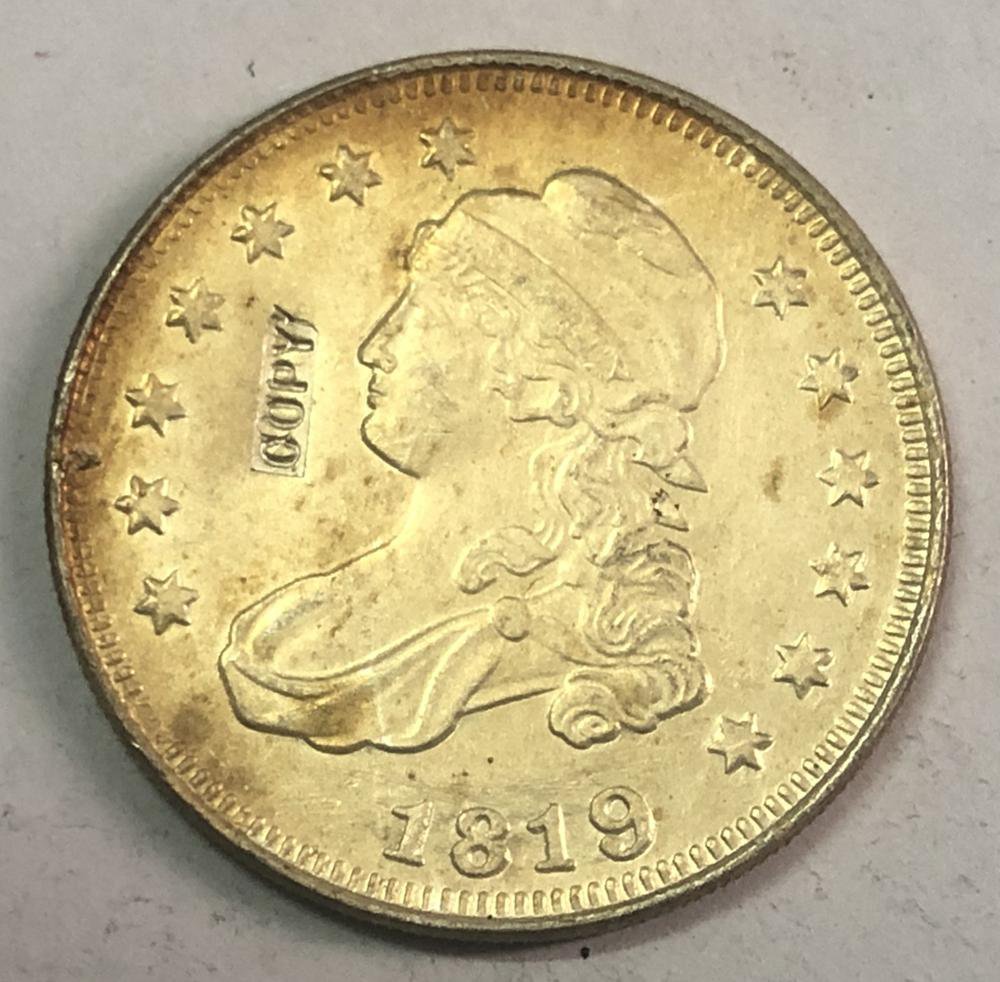 1819 United States 25 Cents "Liberty Capped Bust Quarter Dollar" Copy Coin