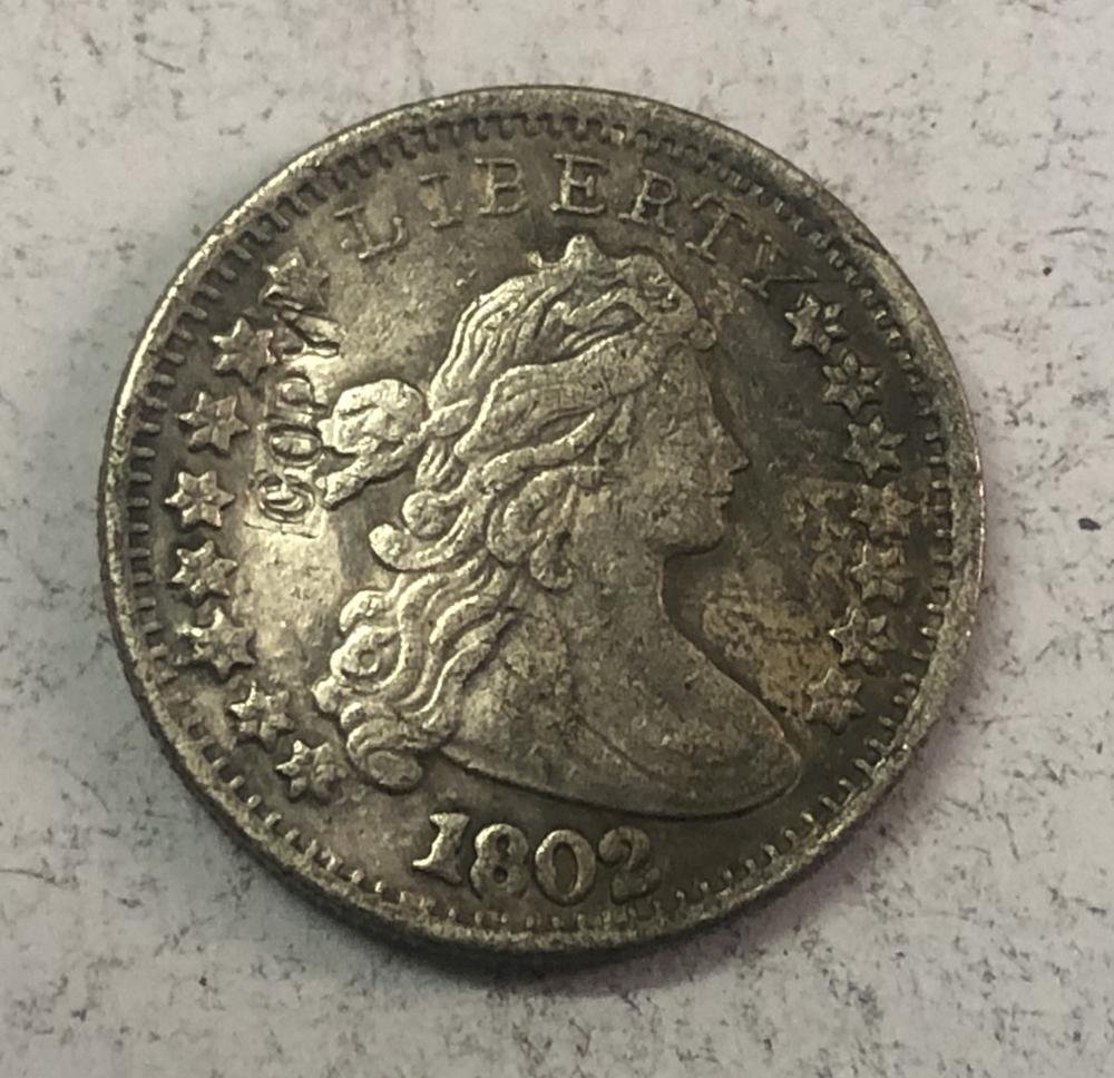1802 United States 1 Dime "Draped Bust Dime" Heraldic Eagle Copy Coin