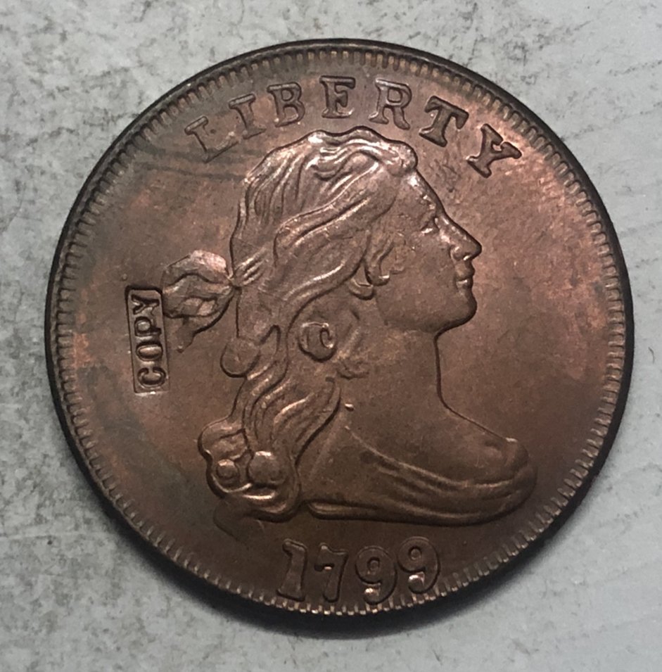 1799 United States Draped Bust Large One Cent Exact Copy Coin