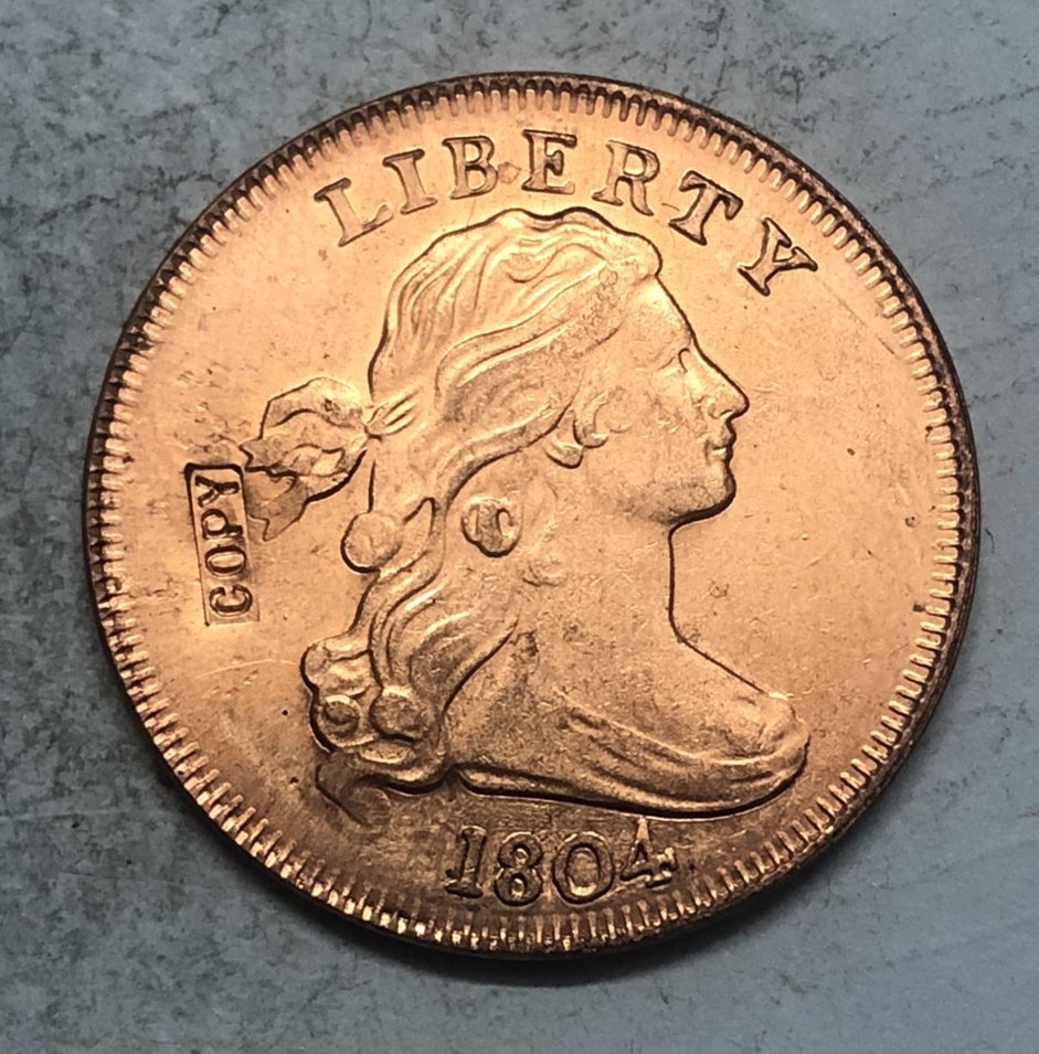 1804 United States Draped Bust Large One Cent Exact Copy Coin