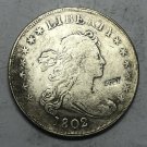 1802 United States Draped Bust One Dollar Silver Plated Coin Exact Copy Coin 1802 United States Draped Bust One Dollar Silver Plated Coin Exact Copy Coin