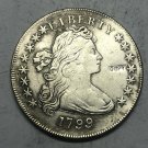 1799 United States Draped Bust One Dollar Silver Plated Coin Exact Copy Coin 1799 United States Draped Bust One Dollar Silver Plated Coin Exact Copy Coin