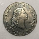 1804 United States Flowing Hair One Dollar Silver Plated Exact Copy Coin 1804 United States Flowing Hair One Dollar Silver Plated Exact Copy Coin